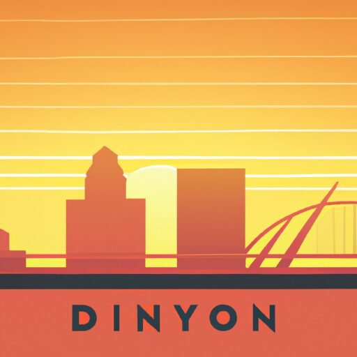 Dayton skyline illustration
