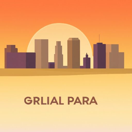 Grand Prairie skyline illustration