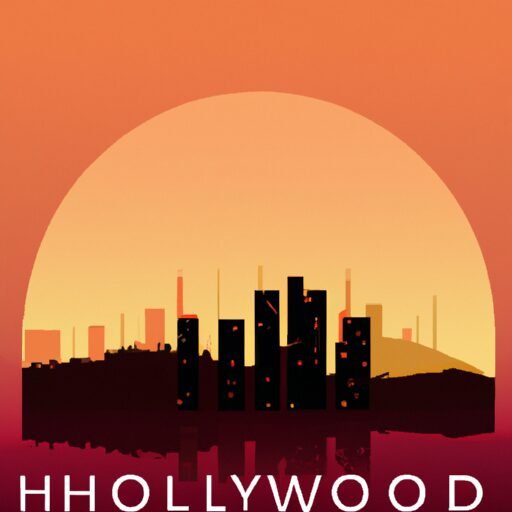 Hollywood skyline illustration