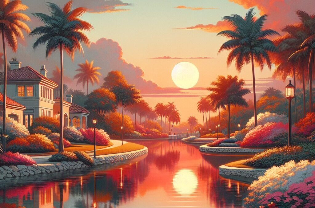 Miami Gardens skyline at sunset