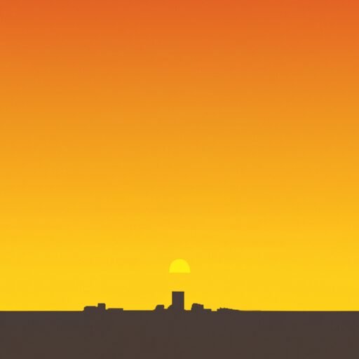 Orange skyline illustration