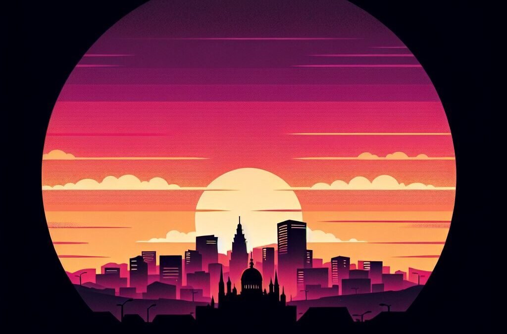 West Jordan skyline at sunset